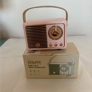 Pink Retro Portable Wireless Speaker